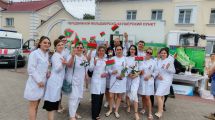 Коллектив больницы принял участие в торжественном митинге, посвященнным Дню Независимости Республики Беларусь